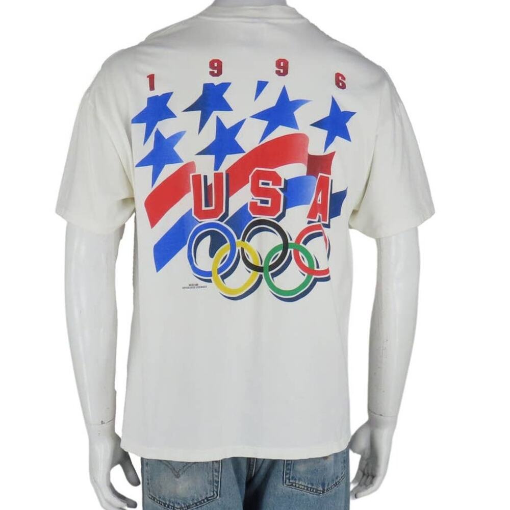 90s Vintage 1996 USA Olympics The Breakfast Of Champions Wheaties Tee T Shirt